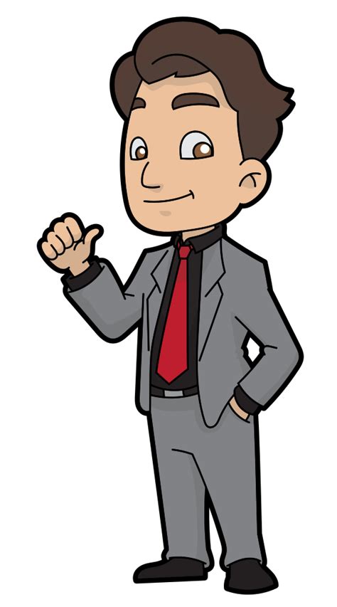 File An Easygoing Cartoon Businessman Svg Wikimedia Commons