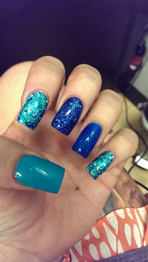 Aqua Blue Nails Nail Art