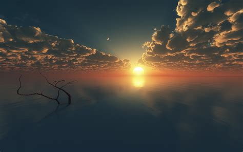 Wallpaper Sky 4k Hd Wallpaper Clouds Sunset Sunrise Water Blue