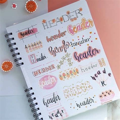 Journal Heading And Header Ideas In Bullet Journal Lettering Ideas Bullet Journal