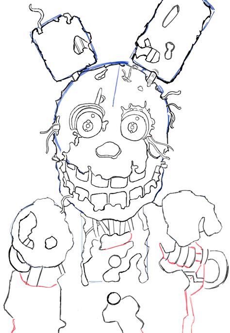 Springtrap Coloring Pages Coloring Home Spring Trap Coloring Pages
