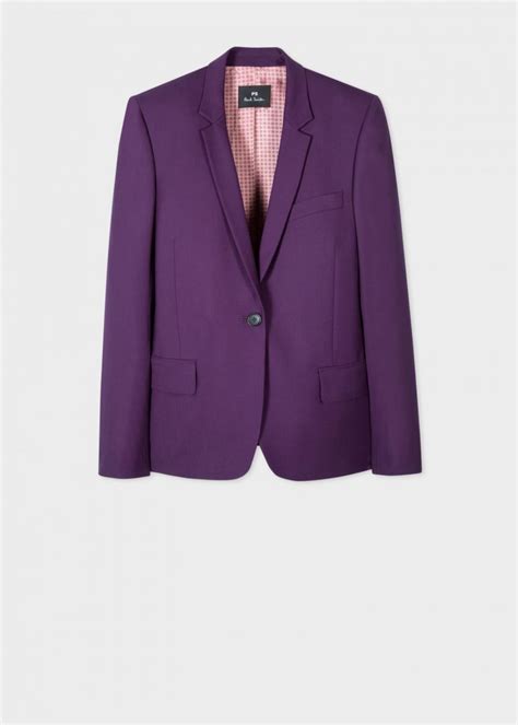 Paul Smith Purple Wool Hopsack Blazer Purple Womens Blazers ⋆ Aioland