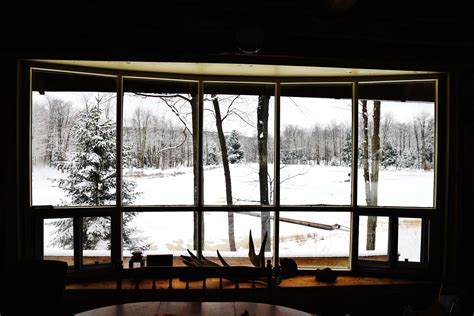 Window From The Winter Cabin Pa Wilds Center