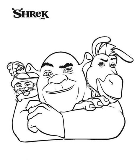 Shrek And Puss In Boots Coloring Page Free Printable Coloring Pages