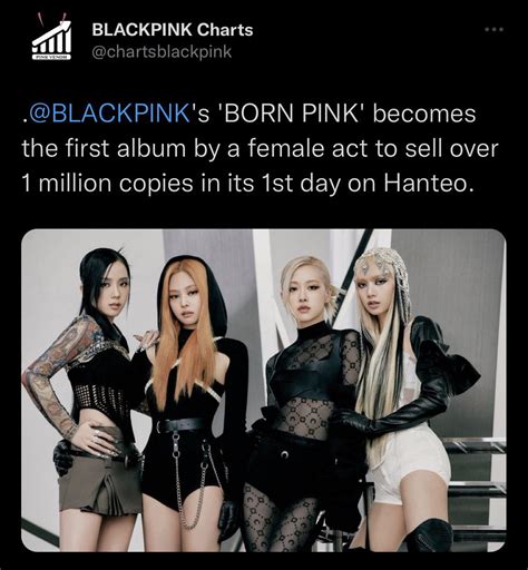 220916 Blackpink 2nd Album Born Pink Becomes The First Million