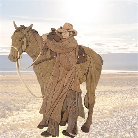 The Cowboy Harolds Wood Intarsia