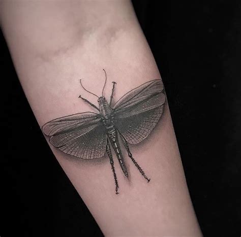 Grasshopper Tattoo By Christina Ramos At Memoir Tattoo Tattoos Body