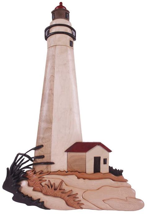 Kathy Wise Designs Fort Gratiot Lighthouse Intarsia Piece Rscrollsaw