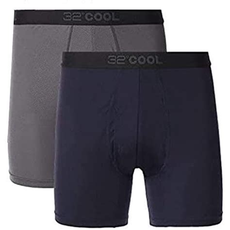 32 degrees cool men s 3 pack comfort mesh boxer brief navy navy charcoal medium