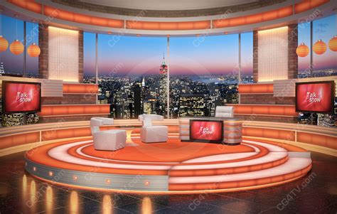Virtual Studio Tv Set Design Tv Talk Show