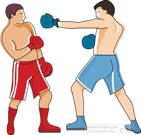 Boxing Clipart Boxer Tries To Make Contact With Other Boxer Misses