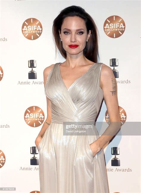 Actress Angelina Jolie Attends The 45th Annual Annie Awards At Royce