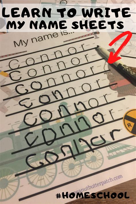 Homeschool Name Sheets Learning To Write Dry Erase Name Practice
