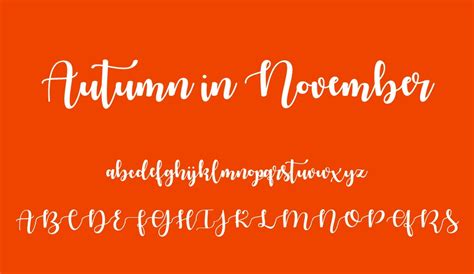 Autumn In November Font Autumn In November Font Download