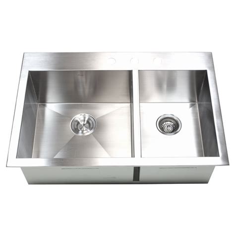Just familiarize with this knowledge before you begin shopping. 33 Inch Top-Mount / Drop-In Stainless Steel 60/40 Double ...