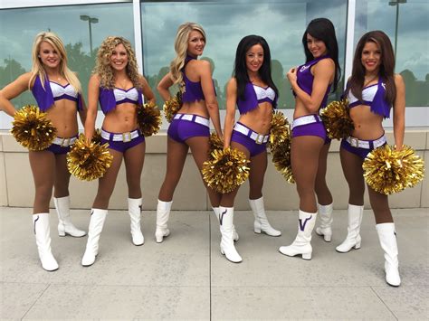 The Minnesota Vikings Cheerleaders New 2015 Summer Uniform Vikings Cheerleaders Football