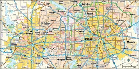 Printable Dfw Map Official Travel Map Created Date