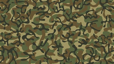 Green Military Camo For Army Seamless Pattern War Texture Force Vector