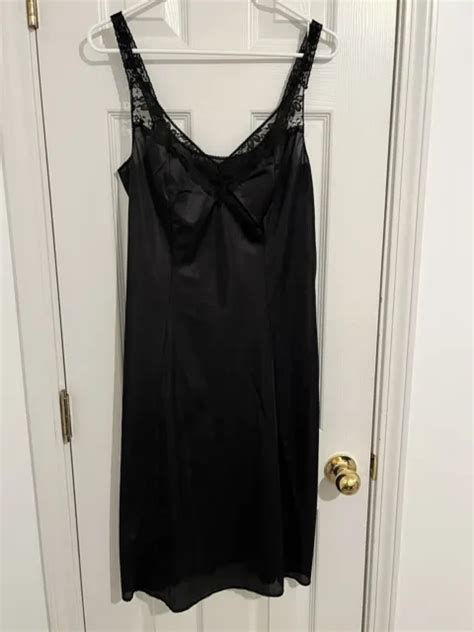 Vintage Maidenform Sissy Nylon Full Slip Nightgown Dress Lace Bodice