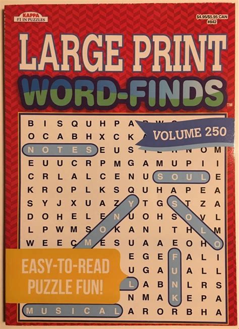 Kappa Word Finds LARGE PRINT Word Search Puzzle Book Volume 250