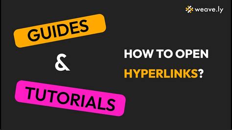 How To Open Hyperlinks Tutorial Youtube