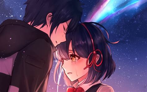 Download Wallpapers Kimi No Na Wa Love Couple Manga Romance For