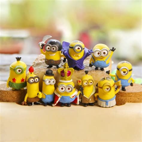 10pcs Mini Despicable Me Minion Action Figures Minions Pvc Toys Anime