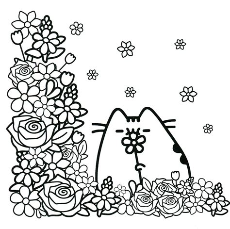 Pusheen Cat Coloring Pages Sketch Coloring Page