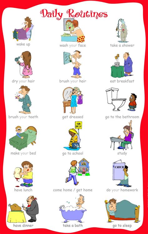 English For Primary Students Daily Routines