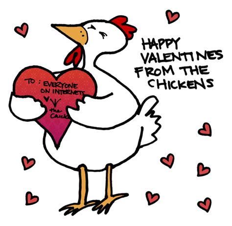 Happy Valentines Day Chicken Clip Art Library