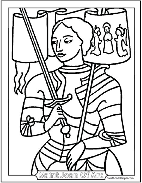 Saint Joan Of Arc Coloring Page St Joan Of Arc Picture