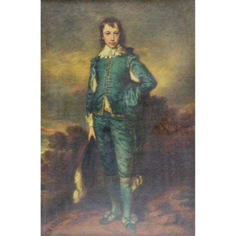 Oil Painting Blue Boy After Gainsborough By Robert Crozier For Sale At