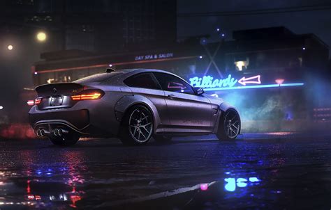 Wallpaper Bmw Dark Car Night Rain Sport Rear Images For Desktop