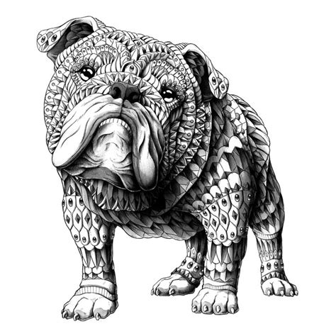 Usmc bulldog coloring pages coloring pages. English Bulldog Art Print by BIOWORKZ | Society6