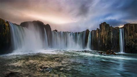Waterfall In Iceland Mac Wallpaper Download Allmacwallpaper