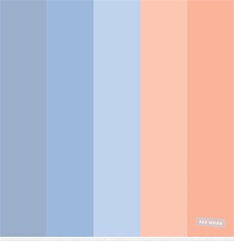 The Color Palette Is Peach And Blue