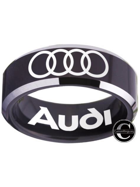 Audi Ring Audi Logo Ring Digital Watch Face Black Rings Black Audi