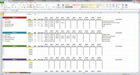 Training Tracking Spreadsheet Spreadsheet Downloa Training Tracking