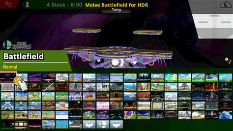 Melee Battlefield For Hdr [super Smash Bros Ultimate] [mods]