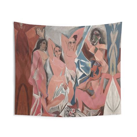 Pablo Picasso Les Demoiselles D Avignon Wall Tapestry Etsy
