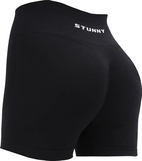 stunny women scrunch workout shorts intensify athletic high waist booty lift butt gym running