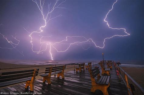Photographer Captures Stunning Lightning Strikes In Asbury Park