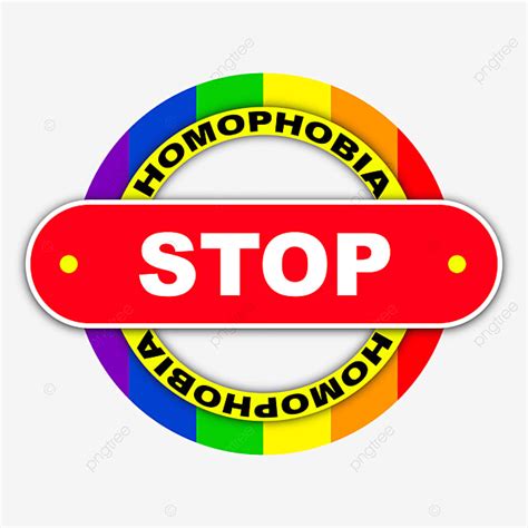 รูปหยุด Homophobia Lgbt รอบแบนเนอร์ Png Psd Png หยุด หวั่นเกรง Lgbt
