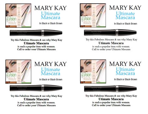 Sample Cards And Surveys Mary Kay Samples Lash Intensity Mary Kay