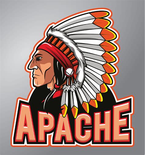 Vintage Apache Logo Vector Material 02 Welovesolo