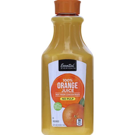 Essential Everyday 100 Juice Orange No Pulp 52 Oz Instacart