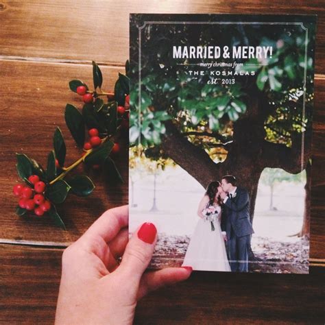 Newlywed Christmas card! | Married and merry! | Newlywed ...
