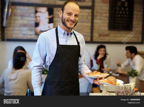 Portrait Happy Waiter Image And Photo Free Trial Bigstock