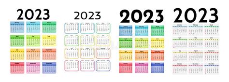 Calendario Para 2023 Aislado En Un Fondo Blanco Ilustración Del Vector