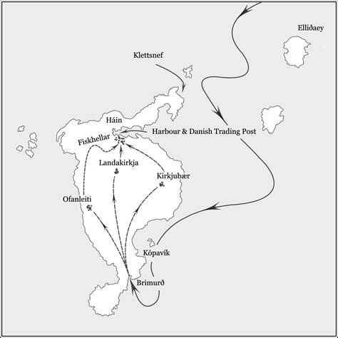 Map Of Heimaey Corsairs And Captives